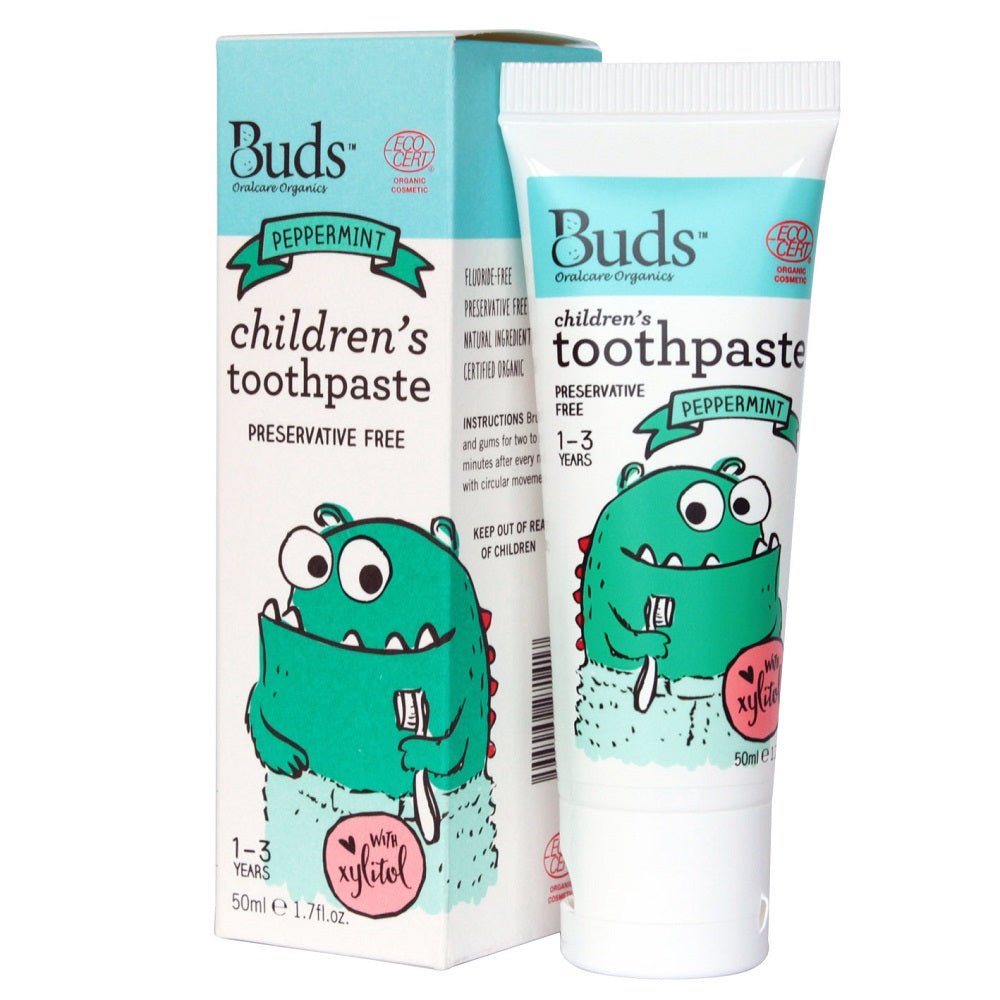 BUDS Children's Toothpaste with Xylitol 有機幼兒牙膏 (1-3歲) [50ml] - MINT Organics
