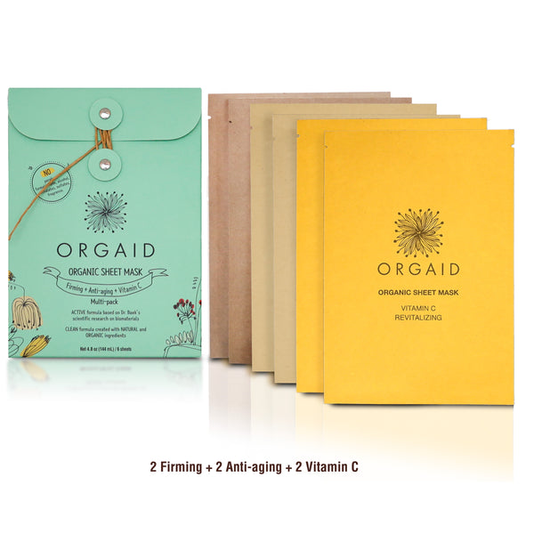 ORGAID Multi-pack Organic Sheet Mask 全方位修護有機面膜 [6pcs]